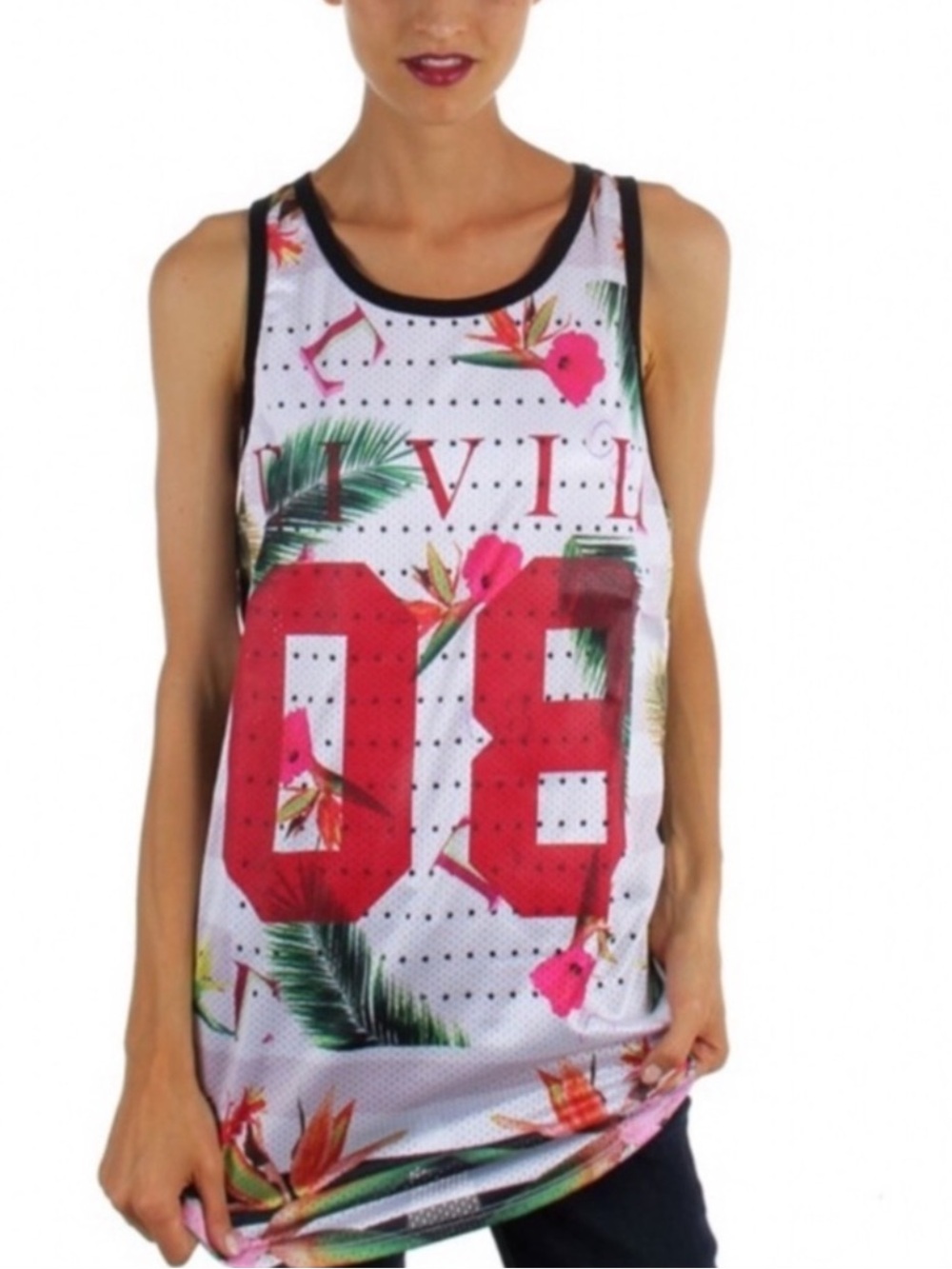 NWOT PacSun Civil Regimen Tropical Mesh Basketball Jersey